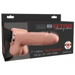 FETISH FANTASY SERIES - UPRZĄŻ STRAP-ON Z PUSTYM NATURALNYM WIBRATOREM 19CM