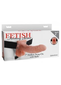 FETISH FANTASY SERIES - UPRZĄŻ STRAP-ON Z PUSTYM NATURALNYM DILDO CIELISTE