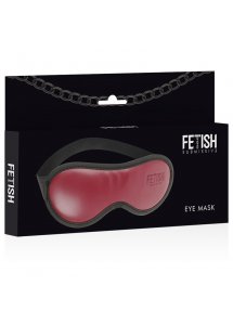 FETISH SUBMISSIVE - CZERWONA MASKA BDSM ZE SKÓRY WEGAŃSKIEJ