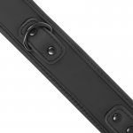 FETISH SUBMISSIVE - CZARNA OBROŻA Z PIERŚCIENIEM I SMYCZĄ BDSM