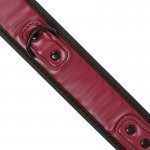 FETISH SUBMISSIVE - CZERWONA OBROŻA Z PIERŚCIENIEM I SMYCZĄ BDSM