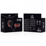 FETISH SUBMISSIVE - CZERWONE SKÓRZANE KAJDANKI NA NADGARSTKI