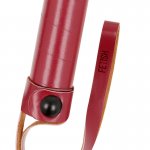FETISH SUBMISSIVE - CZERWONY SKÓRZANY WEGAŃSKI PEJCZ/FLOGGER 28CM