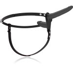 FETISH SUBMISSIVE - UPRZĄŻ STRAP-ON Z PODWÓJNYM CZARNYM DILDO 15 i 8 CM