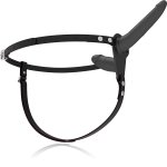 FETISH SUBMISSIVE - UPRZĄŻ STRAP-ON Z PODWÓJNYM CZARNYM DILDO 21 i 11CM