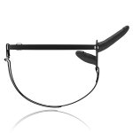 FETISH SUBMISSIVE - UPRZĄŻ STRAP-ON Z PODWÓJNYM CZARNYM DILDO 21 i 11CM