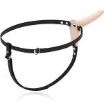 FETISH SUBMISSIVE - UPRZĄŻ STRAP-ON Z CIELISTYM WIBRATOREM 15CM