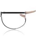 FETISH SUBMISSIVE - UPRZĄŻ STRAP-ON Z CIELISTYM PODWÓJNYM WIBRATOREM 15 i 8CM