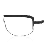 FETISH SUBMISSIVE - UPRZĄŻ STRAP-ON Z CZARNYM DILDO G-SPOT 16CM