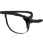  FETISH SUBMISSIVE - UPRZĄŻ STRAP-ON Z CZARNYM DILDO G-SPOT 16CM