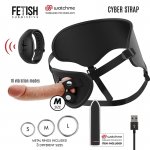 FETISH SUBMISSIVE - UPRZĄŻ Z PENISEM 19,5 CM I ZEGARKIEM WATCHME M + VIBROBULLET