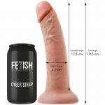 FETISH SUBMISSIVE - UPRZĄŻ Z PENISEM 19,5 CM I ZEGARKIEM WATCHME M + VIBROBULLET