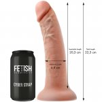 FETISH SUBMISSIVE - UPRZĄŻ Z PENISEM 22,5 CM I ZEGARKIEM WATCHME L + VIBROBULLET