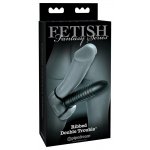 FETISH - 3IN1 PENIS I PIERŚCIEŃ JĄDER ORAZ ROWKOWANE CZARNE DILDO