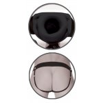 FETISH - STRAP-ON PUSTE LEKKO ZAKRZYWIONE CZARNE DILDO 15CM