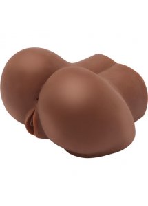 BRĄZOWY MASTURBATOR “DUŻE POŚLADKI” REALISTYCZNY Z WIBRATOREM