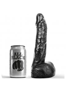 REALISTYCZNE DILDO ALL BLACK 20 CM FISTING