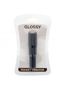 GLOSSY - WODOODPORNY KIESZONKOWY WIBRATOR CZARNY