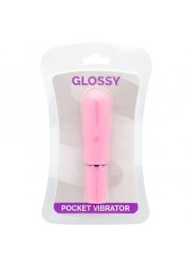 GLOSSY - WODOODPORNY KIESZONKOWY WIBRATOR GŁĘBOKI RÓŻ
