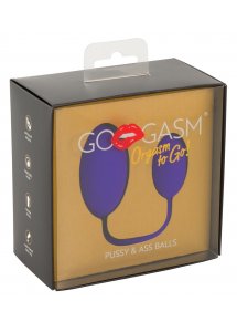 GOGASM - SILIKONOWE KULKI DO ODBYTU I POCHWY FIOLETOWE