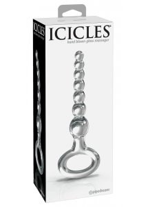 ICICLES - SZKLANE KORALIKI ANALNE Z UCHWYTEM