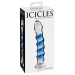 ICICLES - ZAKRZYWIONE SZKLANE DILDO Z WYPUSTKAMI