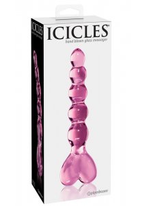 ICICLES - KULKOWE SZKLANE DILDO Z SERDUSZKIEM