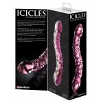 ICICLES - PODWÓJNE SZKLANE DILDO Z WYPUSTKAMI
