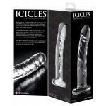 ICICLES - REALISTYCZNE ZAKRZYWIONE SZKLANE DILDO