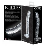ICICLES - REALISTYCZNE ZAKRZYWIONE SZKLANE DILDO