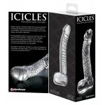 ICICLES - REALISTYCZNE ZAKRZYWIONE SZKLANE DILDO