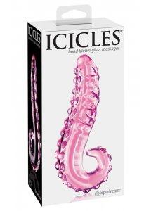 ICICLES - ZAKRZYWIONE SZKLANE DILDO IDEALNE DO MASAŻU 