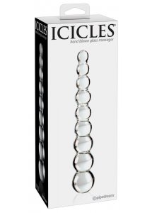 ICICLES - SZKLANE KORALIKI ANALNE 9 WIELKOŚCI KULEK