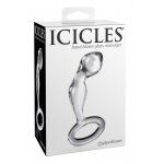 ICICLES - ZAKRZYWIONY SZKLANY KOREK IDEALNY DO MASAŻU 