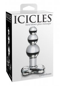 ICICLES - SZKLANY KULKOWY KOREK IDEALNY DO MASAŻU 