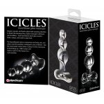 ICICLES - SZKLANY KULKOWY KOREK IDEALNY DO MASAŻU 