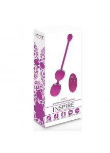 INSPIRE - WIBRUJĄCE KULKI KEGLA JANET Z PILOTEM FIOLETOWE