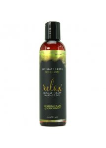 INTIMATE EARTH - OLEJEK DO MASAŻU TRAWA CYTRYNOWA I OLEJEK KOKOSWY 120ML