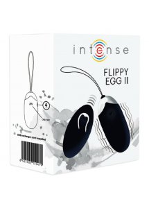 INTENSYWNE JAJKO WIBRACYJNE FLIPPY II Z PILOTEM KOLOR CZARNY