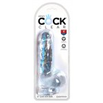 KING COCK CLEAR - REALISTYCZNE PRZEZROCZYSTE DILDO Z JĄDRAMI 15CM