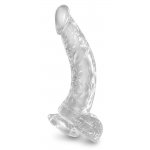 KING COCK CLEAR - REALISTYCZNE PRZEZROCZYSTE DILDO Z JĄDRAMI 19CM