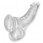 KING COCK CLEAR - REALISTYCZNE PRZEZROCZYSTE DILDO Z JĄDRAMI 19CM