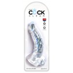 KING COCK CLEAR - REALISTYCZNE PRZEZROCZYSTE DILDO Z JĄDRAMI 19CM