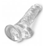 KING COCK CLEAR - REALISTYCZNE PRZEZROCZYSTE DILDO Z JĄDRAMI 20CM