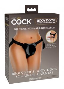 KING COCK ELITE - UPRZĄŻ STRAP-ON NA DILDA I WIBRATORY CZARNA