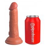 KING COCK ELITE - REALISTYCZNE DILDO Z PODWÓJNEGO SILIKONU CIEMNA SKÓRA 15 CM
