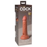KING COCK ELITE - REALISTYCZNE DILDO Z PODWÓJNEGO SILIKONU CIEMNA SKÓRA 15 CM