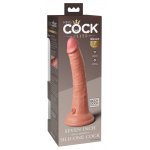 KING COCK ELITE - REALISTYCZNE DILDO Z PODWÓJNEGO SILIKONU CIELISTE 18 CM