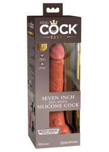 KING COCK ELITE - REALISTYCZNE DILDO Z PODWÓJNEGO SILIKONU CIEMNA SKÓRA 18 CM