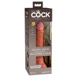KING COCK ELITE - REALISTYCZNE DILDO Z PODWÓJNEGO SILIKONU CIEMNA SKÓRA 18 CM